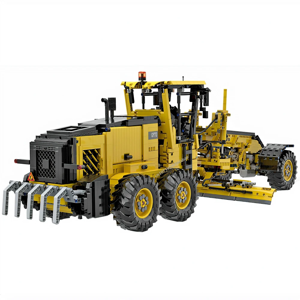 4855PCS MOC RC city Engineering Series G970 Motor Grader DIY creative ideas ChildrenToy birthdayGift Technology Blocks MOC-54777