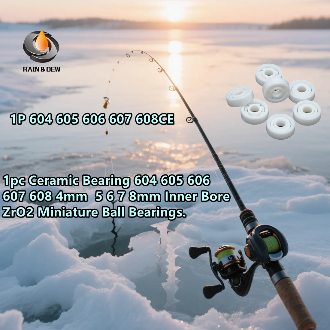 

1 шт. керамический подшипник 604 605 606 607 608 4 мм 5 6 7 8 мм внутренний диаметр ZrO2 миниатюрные шарикоподшипники