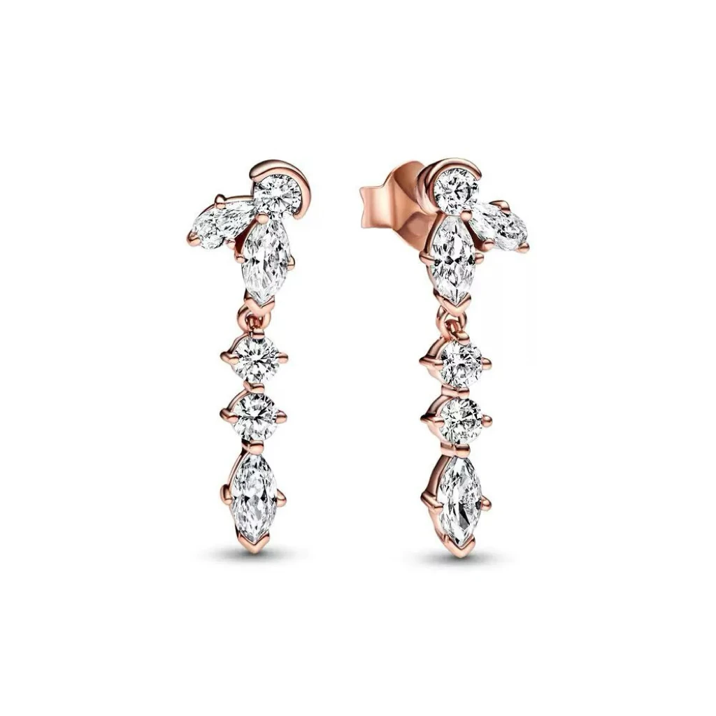 Hot Selling 2026 Heart-shaped Circle Earrings S925 Pure Silver Rose Earrings Women's Jewelry Wedding Gifts