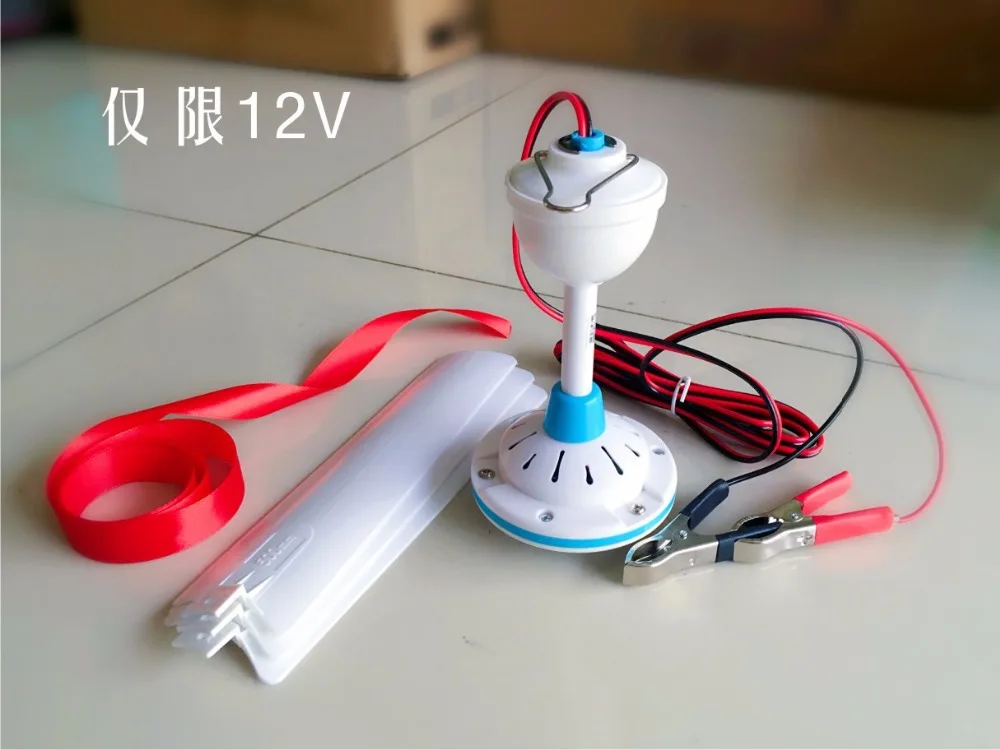 DC12V 12 واط البلاستيك 3 يترك فرش محول محرك بطارية مروحة سقف صغير يمكن استخدامها في سيارة قطرها 70 سنتيمتر ناموسية