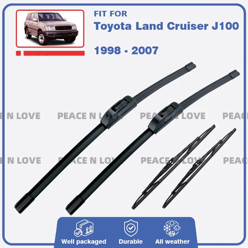 

Передние и задние щетки стеклоочистителя для Toyota Land Cruiser J100 Lexus LX 470 1998-2007, щетки для лобового стекла, аксессуары для окон