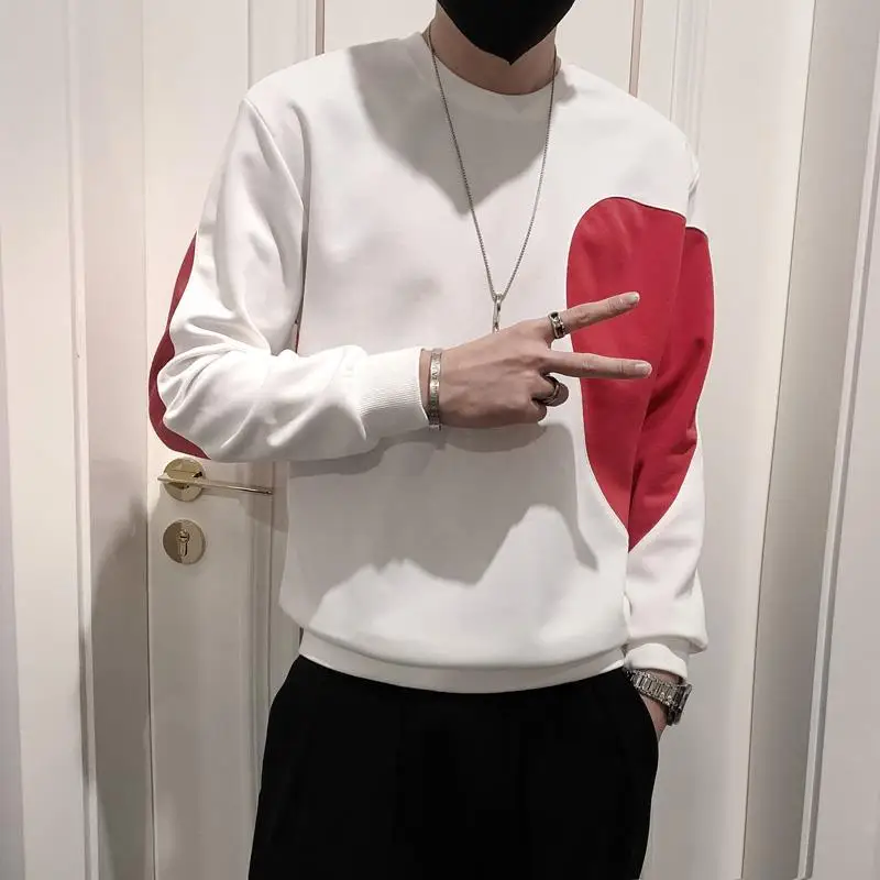 

2023 Autumn New Light Luxury Fashion Sweater Men All-match Round Neck Comfortable Casual Top Boutique Clothing Simple Style