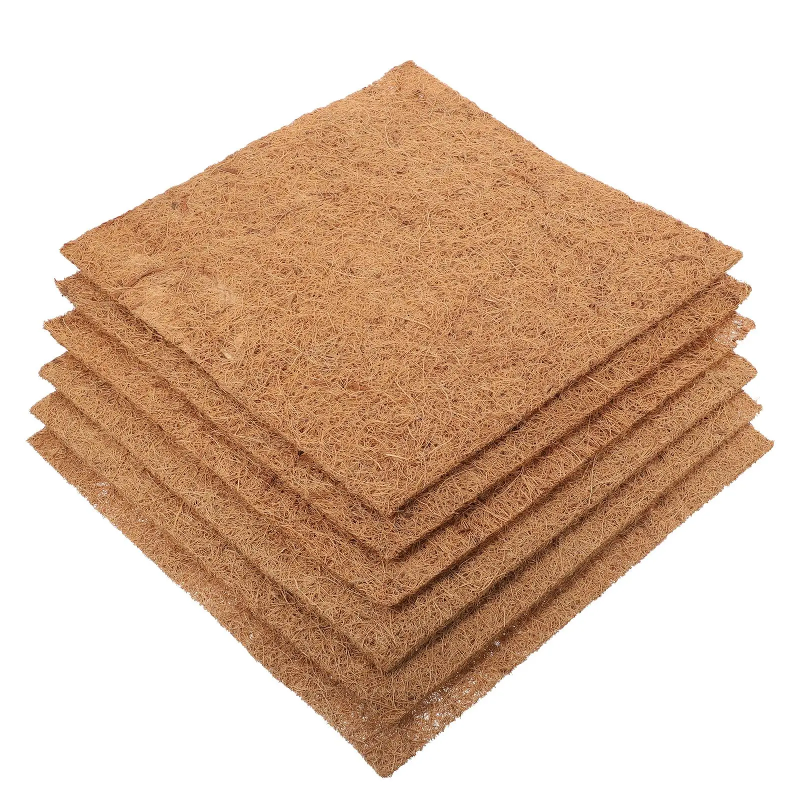 

6 Pcs Fiber Pet Pad Natural Chicken Mat Natural Chicken Nesting Pads Breeding Eggs Mat Reptile Mats Multiuse Pads