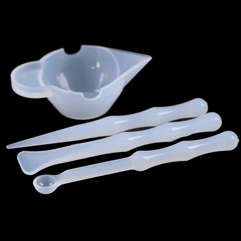 4pcs/Set Mix Cup Silicone Mold Epoxy Resin Tools DIY Jewelry Making Stick Handmade