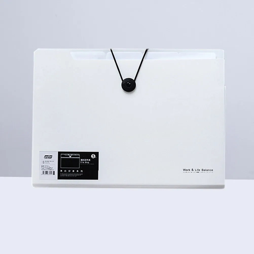 

A4 Multi-Layer Expanding File Folder Plastic Buckle Transparent Office Document Organizer Portable Sturdy for Schoolwork