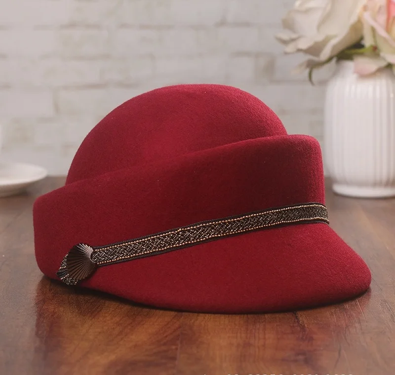 Moda mujeres hombres marinero negro señoras boina superior capitán gorra viaje octogonal sombrero