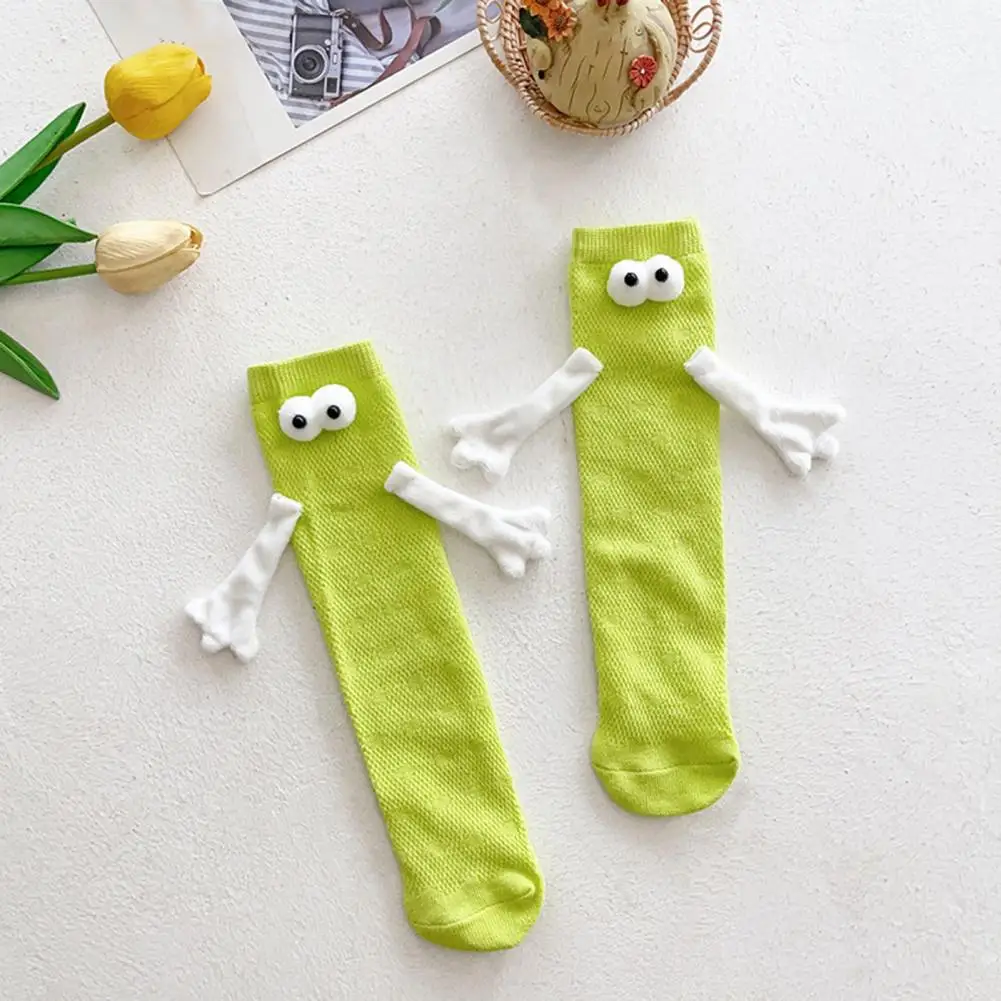 Fashionable Kids Socks Cute Cartoon Eyes Magnetic Toddler Socks Soft Warm Mid-tube Accessories for Comfortable Winter Wear