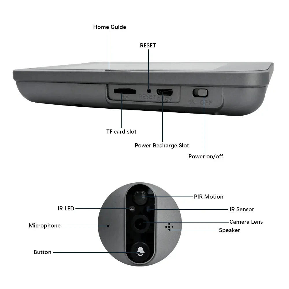 Judas vidéo sans fil Wifi dans la porte sonnette vidéo Tuya avec caméra interphone vidéo sans fil appartement 1080P interphone vidéo Wifi pour la