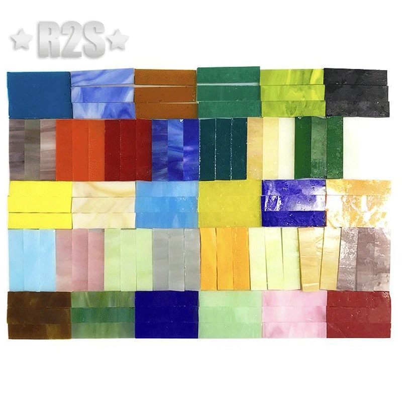 100g Clear Glass Mosaic Tiles Multi Color Mosaic Piece DIY Mosaic Making Stones for Craft Hobby Arts Home Wall Decoration arte