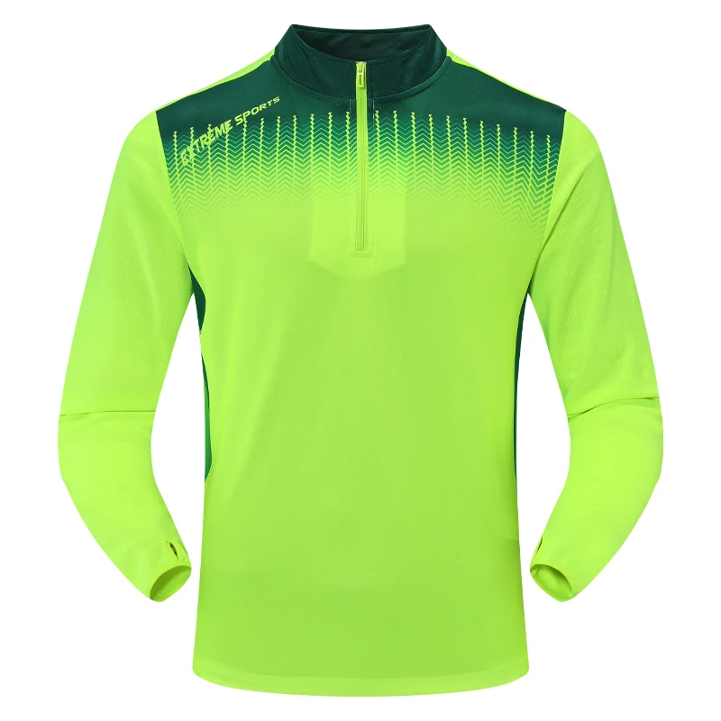 Długi rękaw koszulka sportowa Stand Collar mężczyźni szybkie suche Outdoor bluza wiosna jesień oddychająca siłownia T shirty