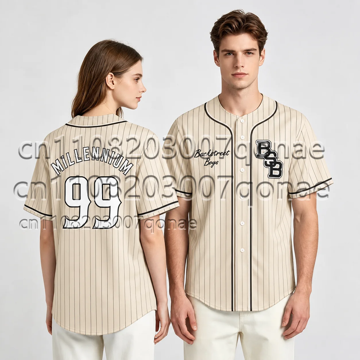 INTO THE MILLENNIUM BASEBALL JERSEY Backstreet Boys Band Design Print Shirt Button Up Men Women Tops Graphic Printing Merch Tops