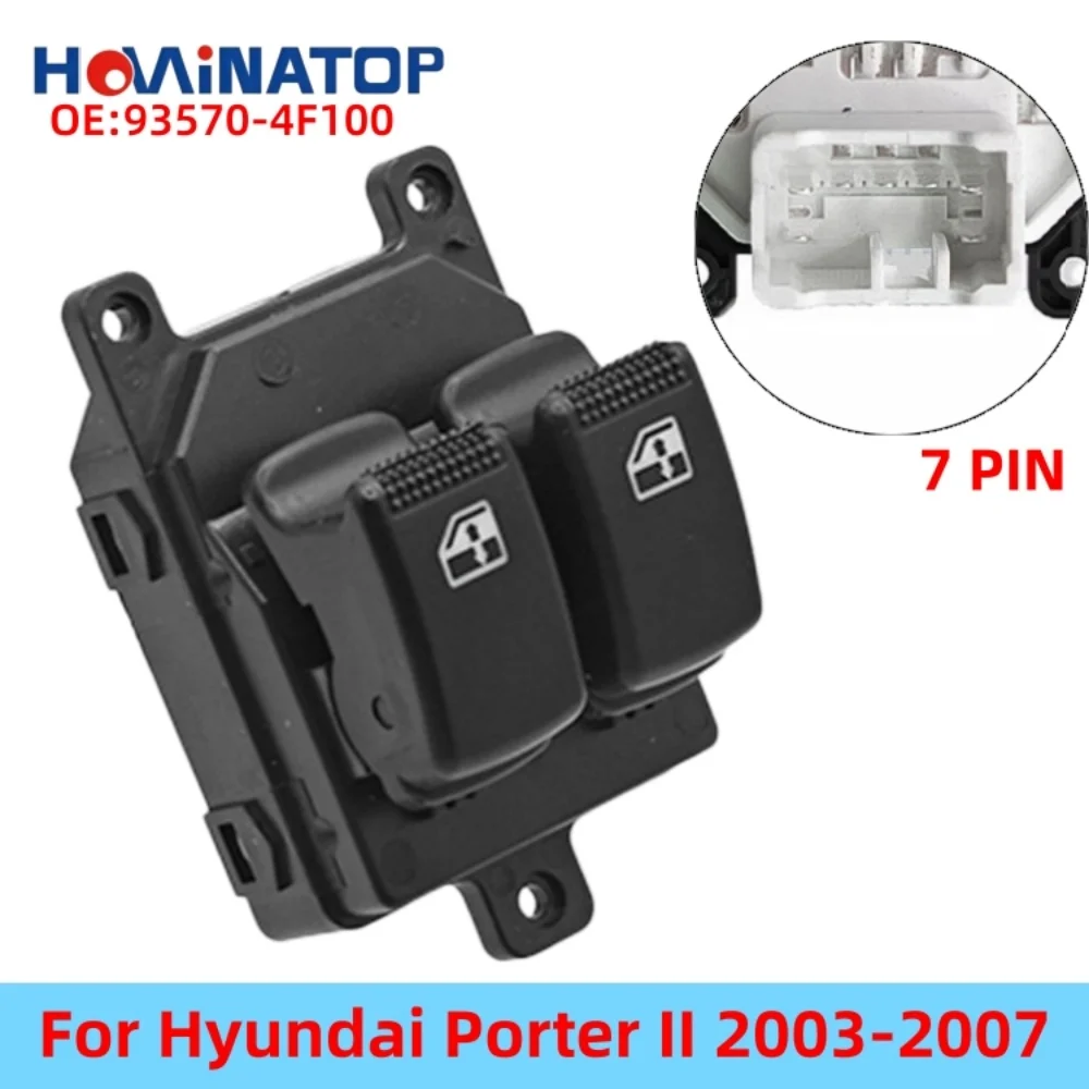 

HOWINATOP 93570-4F100 5Pin Power Window Switch Two Buttons For Hyundai Porter II 2003-2007 OEM Replacement