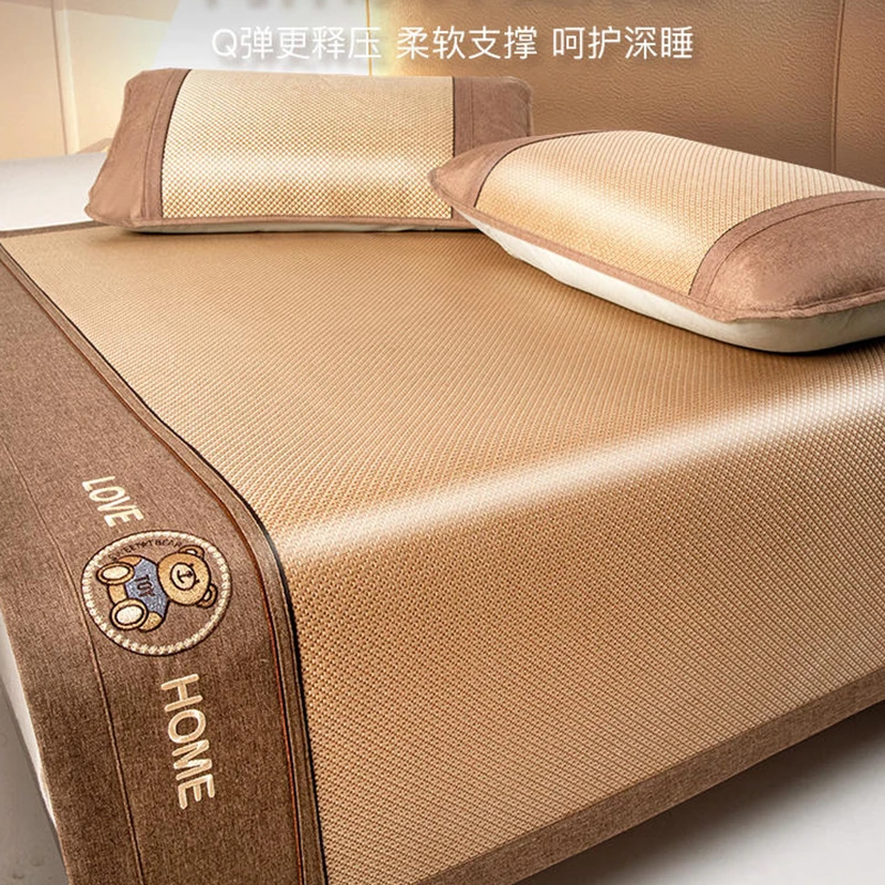 Antibacterial ice silk mat summer single bed student dormitory summer ice rattan mat available for babies