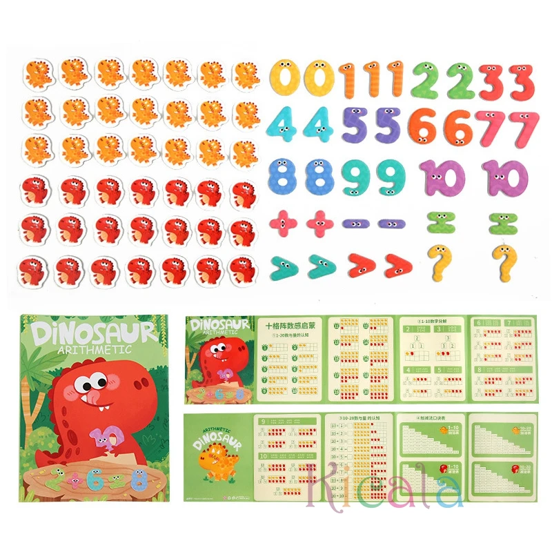 Kids Houten Wiskunde Onderwijs Montessori Tellen Game Early Learning Educatief Speelgoed Magnetische Puzzel Speelgoed Voor Kinderen 2-4 Jaar oude