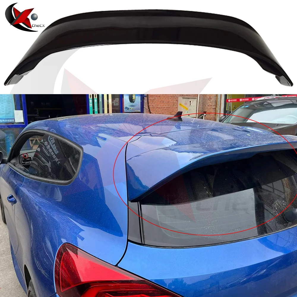 Black Carbon Fiber Roof Spoiler For Volkswagen Scirocco R 2015 2016 2017 Regular Standard Rear Windshield Wing Trunk Accessories