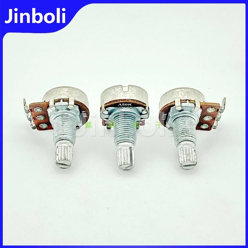 3PCS 148 16 Type A10K A20K A50K Single Potentiometer Threading Hole Foot Flower Shaft 18mm 3-Pin