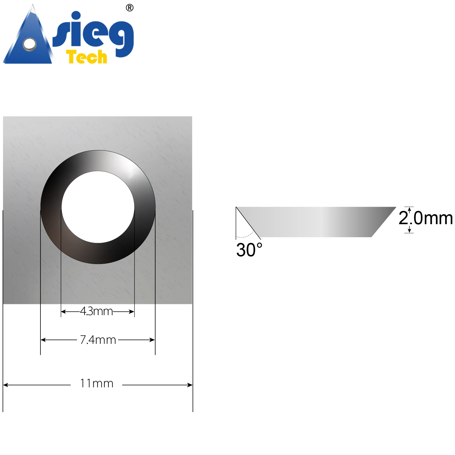 10 Pieces 11×11×2mm Carbide Insert Cutter Blades Square for Woodturning Tools Hollowers Wood Lathe Chuck Woodworking Machine