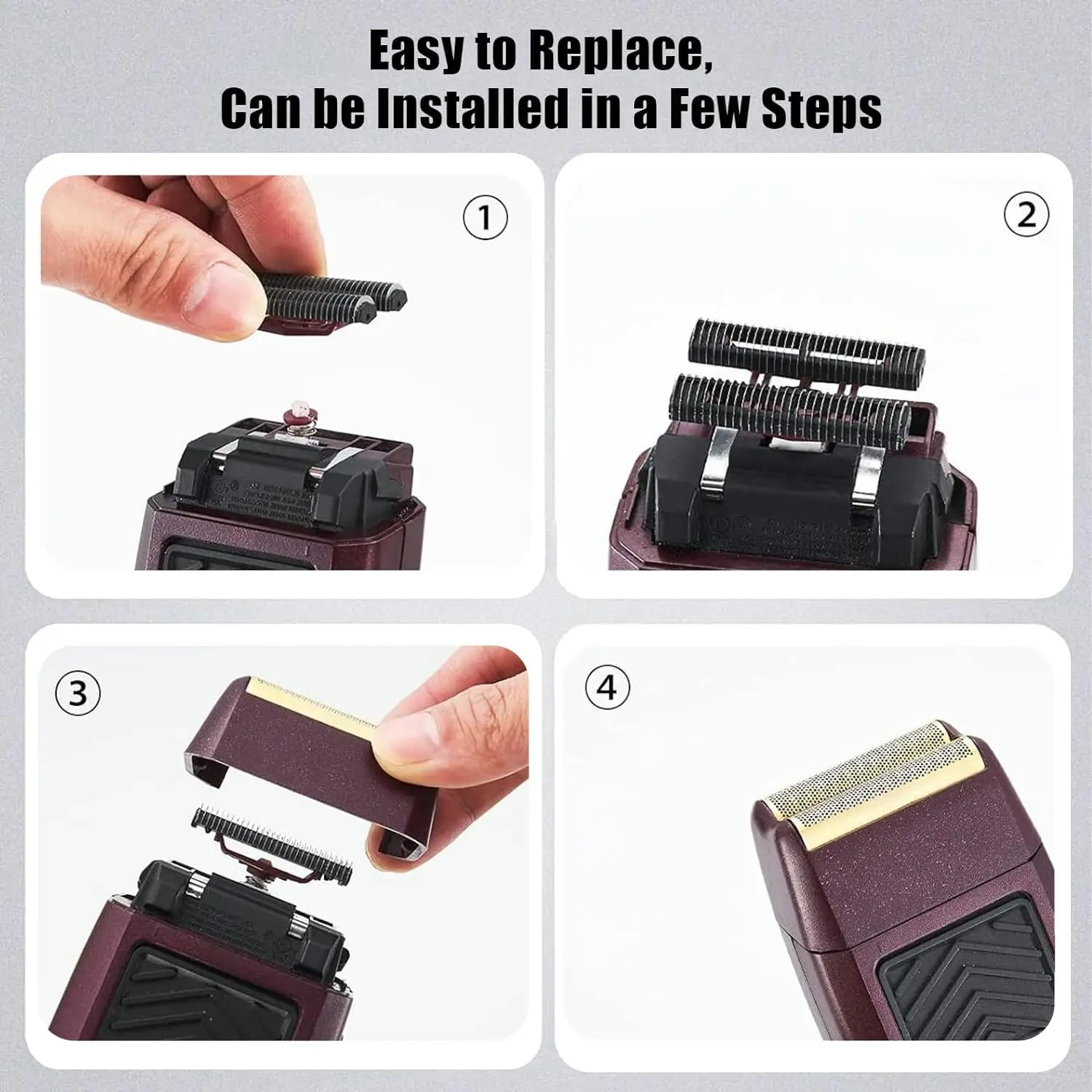 Professional #7043 Replacement Head Foil and Cutter Bar Assembly Set For wahl Series Finale Shaver Shaper #8061