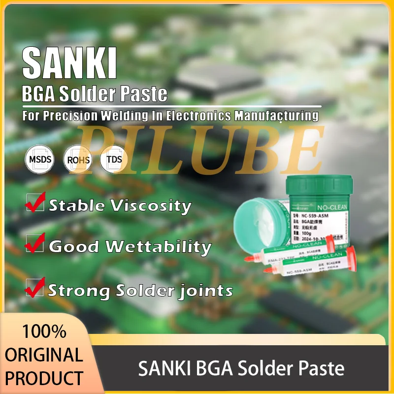 

Паяльная паста SANKI BGA для прецизионной сварки в электронике Производство и ремонте оригинального продукта