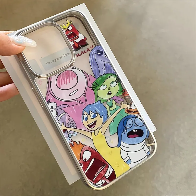 Inside Out 2 iPhone15 Disney Cartoon Anime Etui na telefon Cute 14 13 12 11 Plus Pro Max Phone Protect Shell Zabawki Prezenty dla dziewczynek