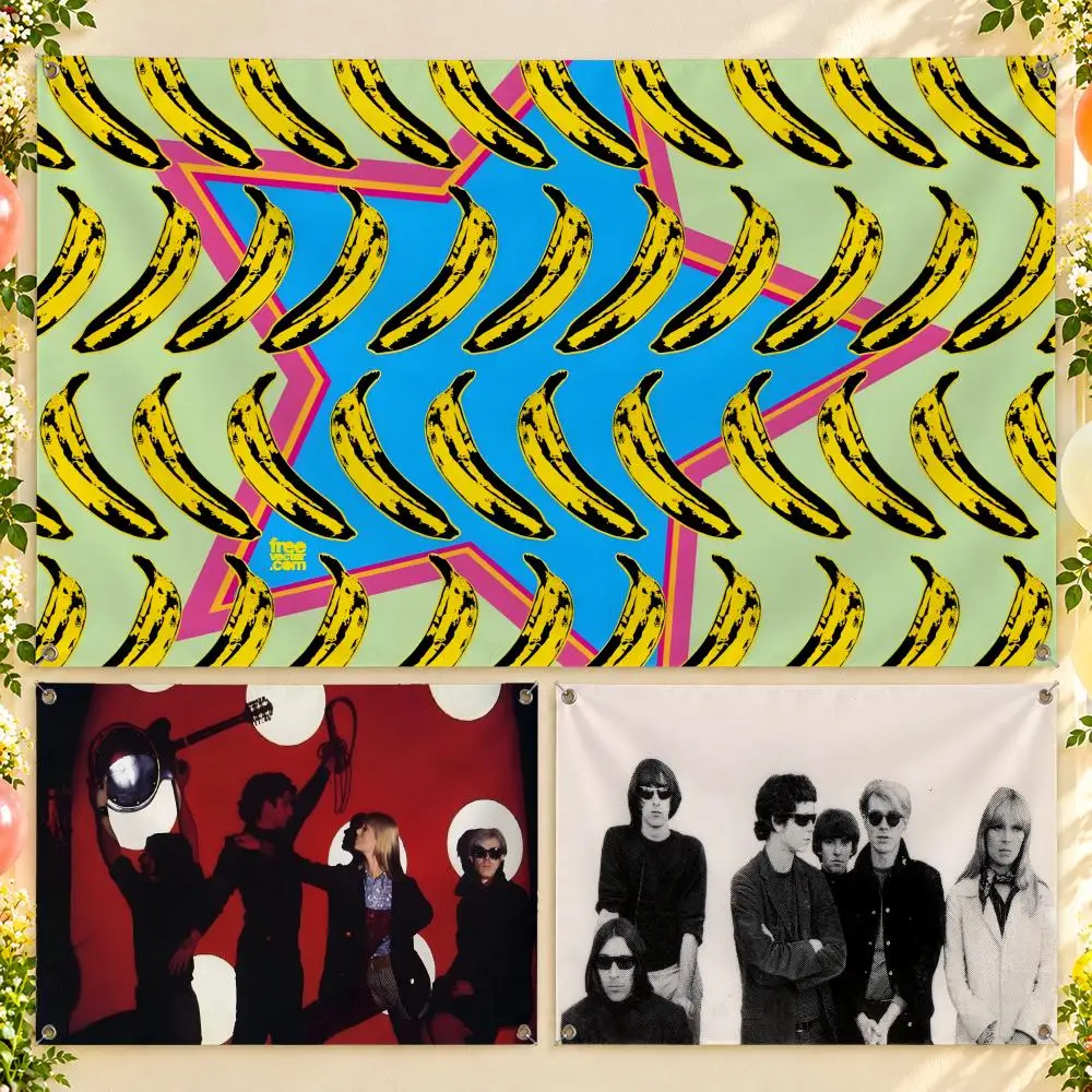 The Velvet Underground Flags Wall Hanging With 4 Grommets For Bedroom Dorm Room Garden Party