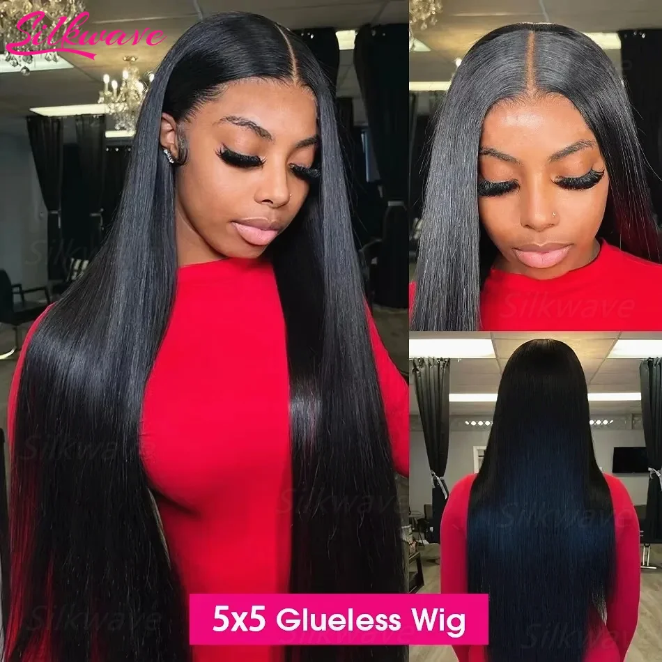 Silkwave 30 40 Inch 13x4 13x6 Hd Lace Frontal Wigs Straight Human Hair 100% Wear Go 5x5 Glueless Wigs For Black Women Brazilian image 4