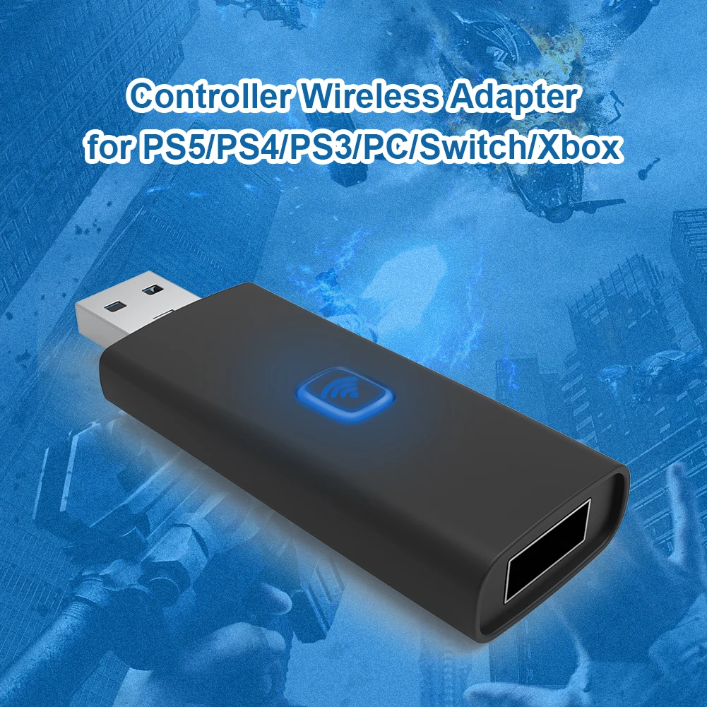 

Suitable for PS5 PS4 PS3 Switch Xbox One Bluetooth-compatible Controller Wireless Converter Adapter Gamepad Converter Receiver