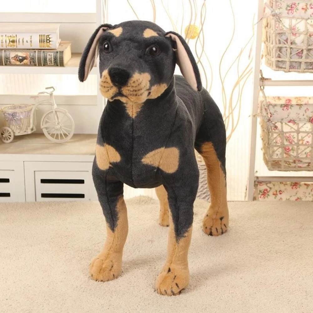 32cm Lifelike Dog Plush Toy Realistic Stuffed Animals Rottweiler Dog Plush Toys Kids Toys Creative Gift For Children