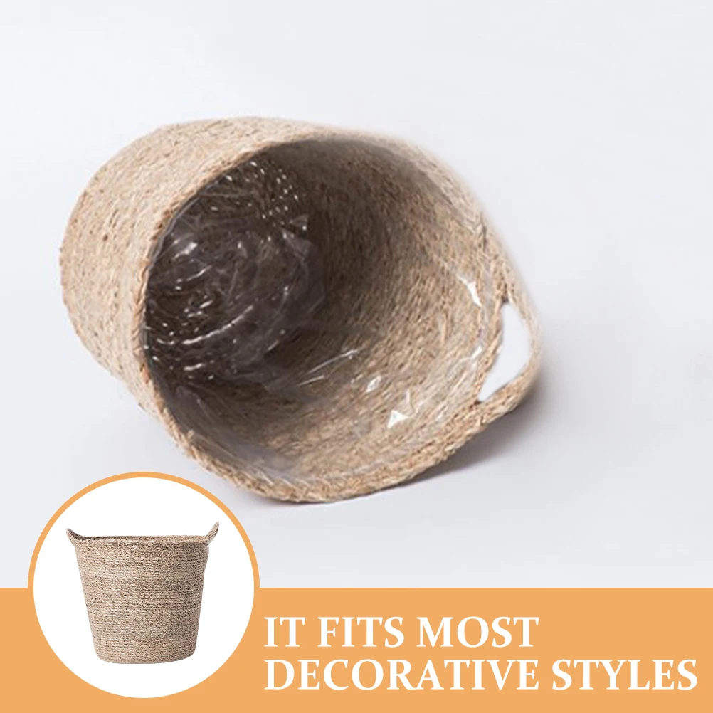 

Creative Handmade Woven Flower Pot Cover Storage Basket Plant Container Straw Decorative Basket For Home Decoration