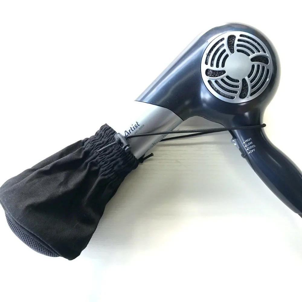 Soft Hair Dryer Diffuser Cover Cloth Universal Hair Dryer Diffuser Storage Bag with Elastic Band Foldable Diffuser Sleeve