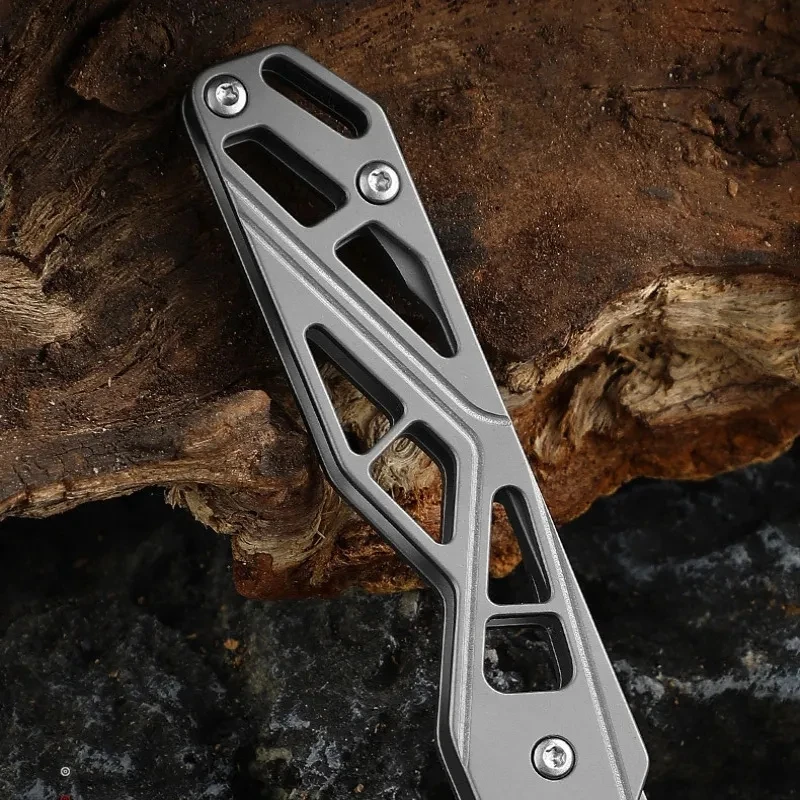 Couteau pliant à manche évidé, scalpel en acier inoxydable, coupe-déballage portable, multi-outils de survie EDC, boîte de scalpel, nouveau