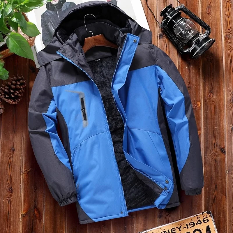 

Утепленная зимняя куртка из хлопка для мужчин, ветрозащитная, для работы, для мужчин среднего возраста, стандартной длины, однотонная