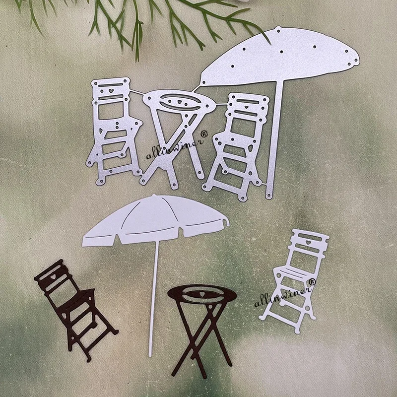 

New Sun umbrella chair table Metal Cutting Dies for DIY Scrapbooking Album Paper Cards Decorative Crafts Embossing Die Cuts