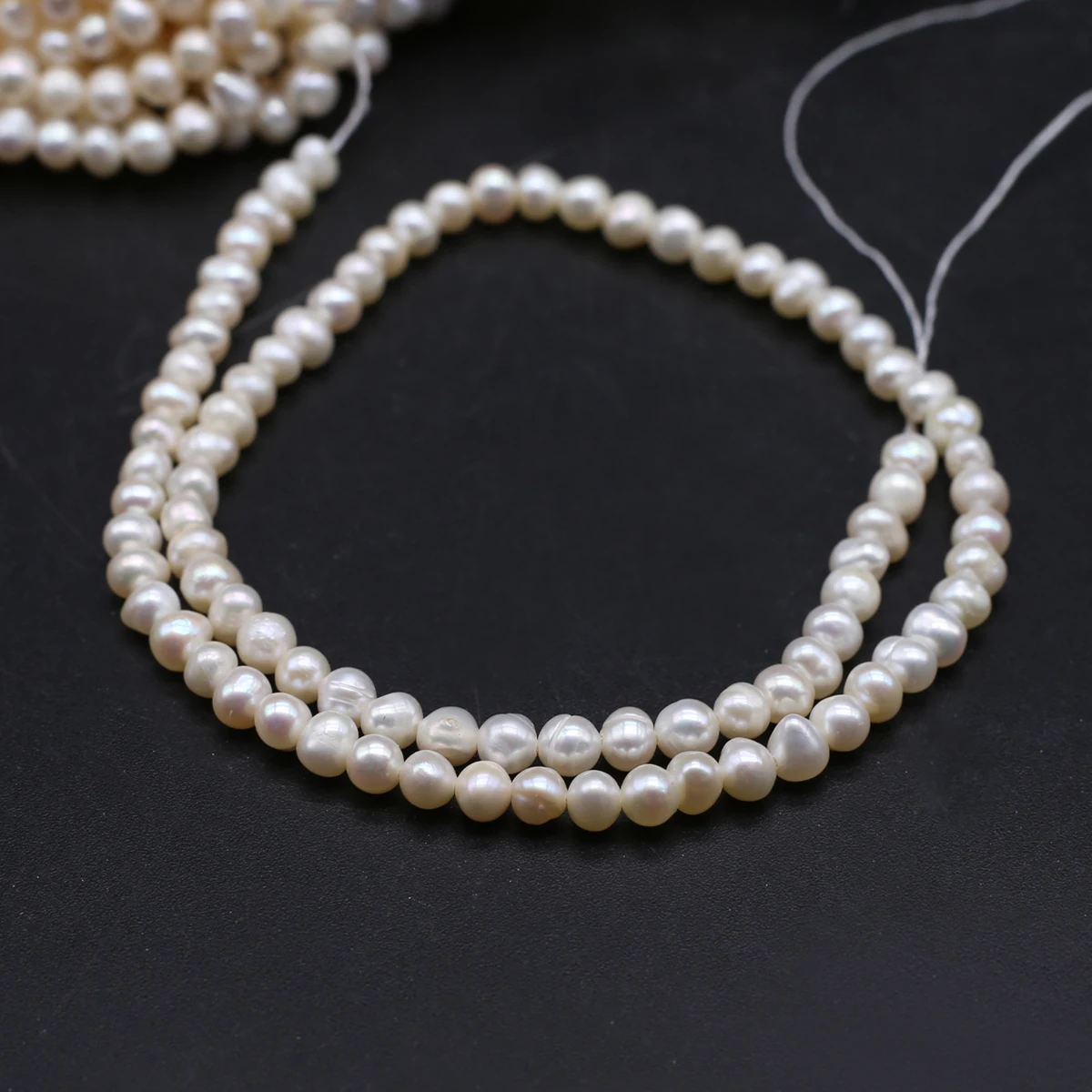 Fine Natural Zhuji Freshwater Culture Pearl Beads Small Loose Oval Pearl Bead for Jewelry Making Diy Necklace Bracelets