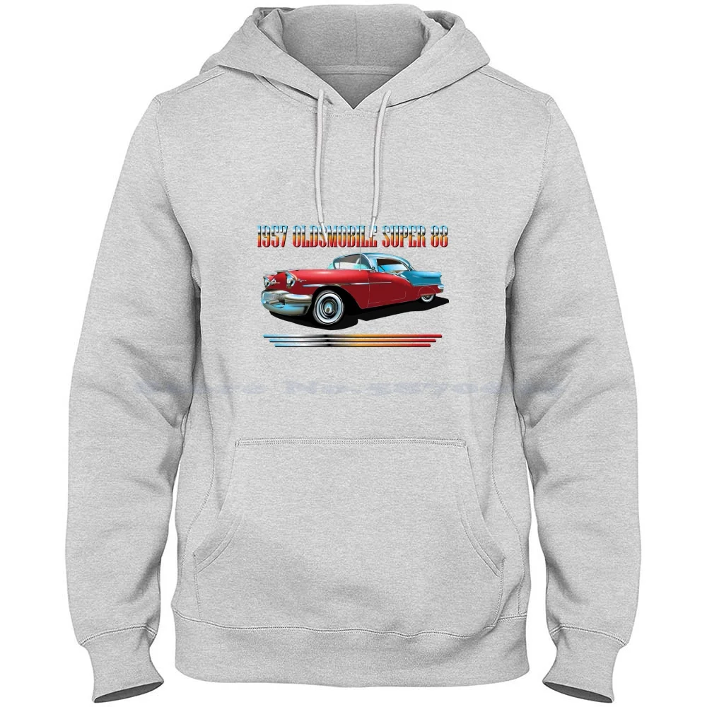 1957-Oldsmobile Super 88-Golden Rocket 100% Cotton Hoodie T Shirt 1957 Oldsmobile Super88 Golden Rocket Cars Racing Dragster