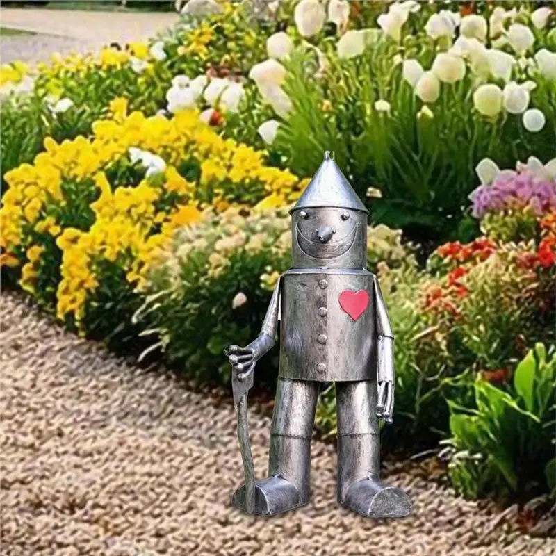 PZHI Garden Statue Resin Tin for Man Decor Whimsical for Weatherproof Outdoor Sculpture for Lawn Patio Balcony Garden Backyard