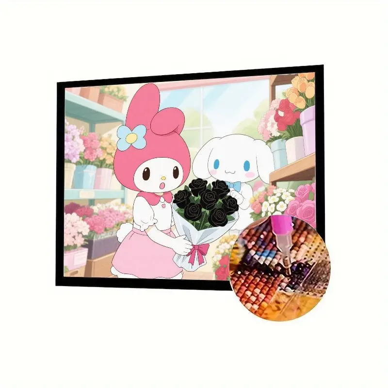 

Набор для алмазной живописи Sanrio My Melody & Cinnamoroll, 1 шт., DIY 5D, полная дрель, стразы, вышивка, с изображением моей мелодии с