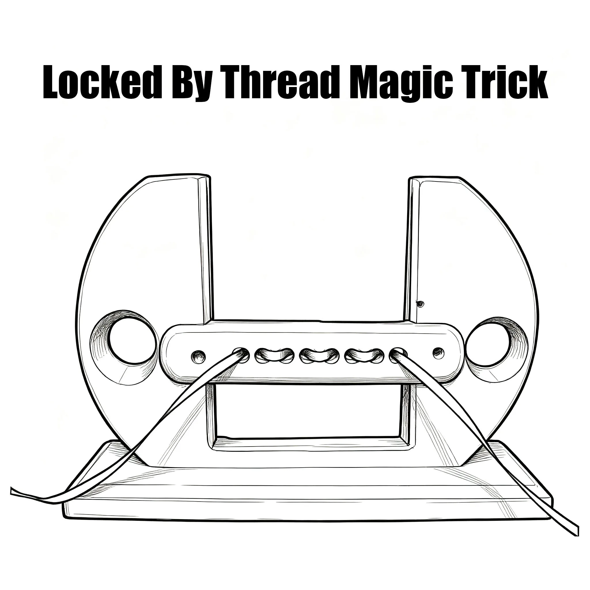 Locked By Thread Magic Trick Impossible Ribbon Through Frame Escape Illusion Close Up Street Magician Props Gimmick Professional
