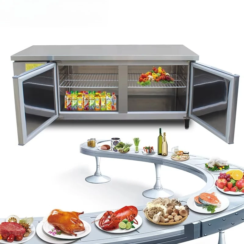 

Commercial Hotel Restaurant Stainless Steel Salad Preparation Pizza Refrigerator Work Direct Cooling