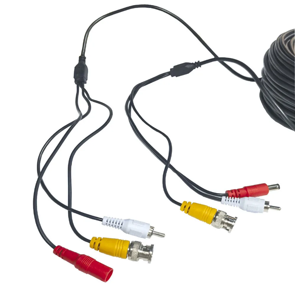5HA BNC DC RCA Video Power Combo Cable 5-50M CCTV Security Camera Extension Cable for Video Audio and Power Transmission
