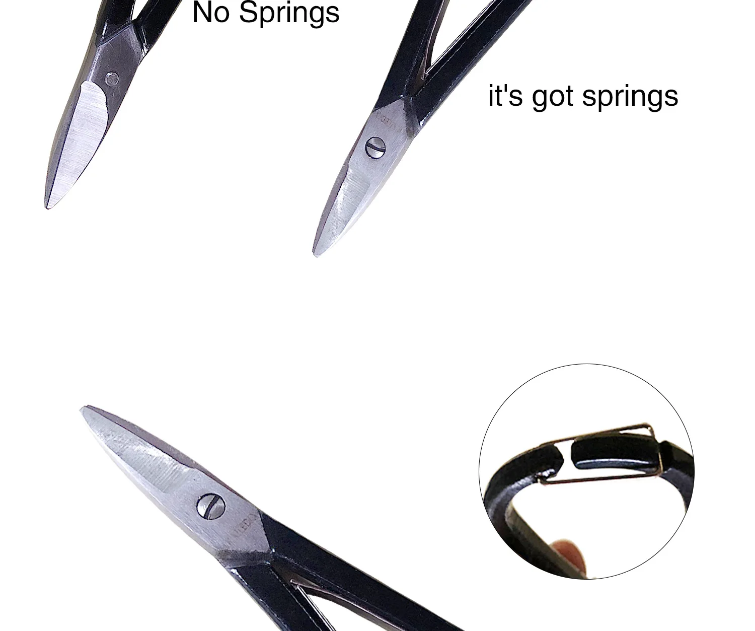 British Blue & Black Handle Jewelry Shears - Flat Stainless Steel Cutting Pliers for Gold & Silver Crafting (Sizes 7# & 8#)