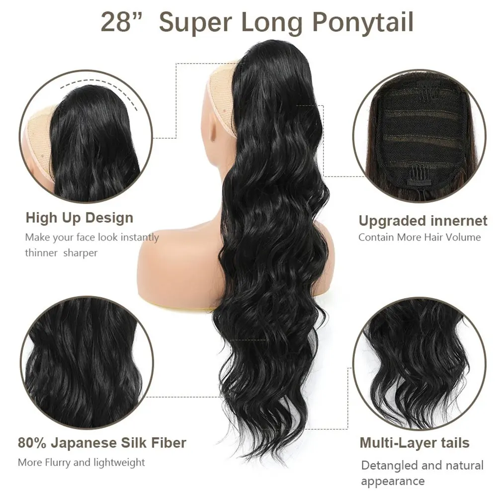 Thumbnail 4 - #42 Latest Synthetic Drawstring Ponytails Offers