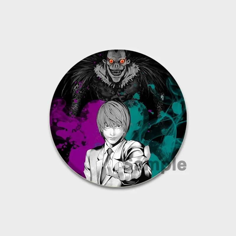 Ιαπωνικά Pins Enamel Death Note, Στρογγυλή Καρφίτσα, L Killer, Yagami Light, Cosplay Badge, Κοσμήματα για Σακίδια, Χριστουγεννιάτικα Δώρα - usage example