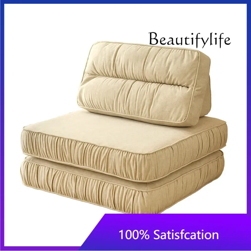 

Nordic Cream Fabric Single Sofa Small Apartment Simple Leisure Sofa X