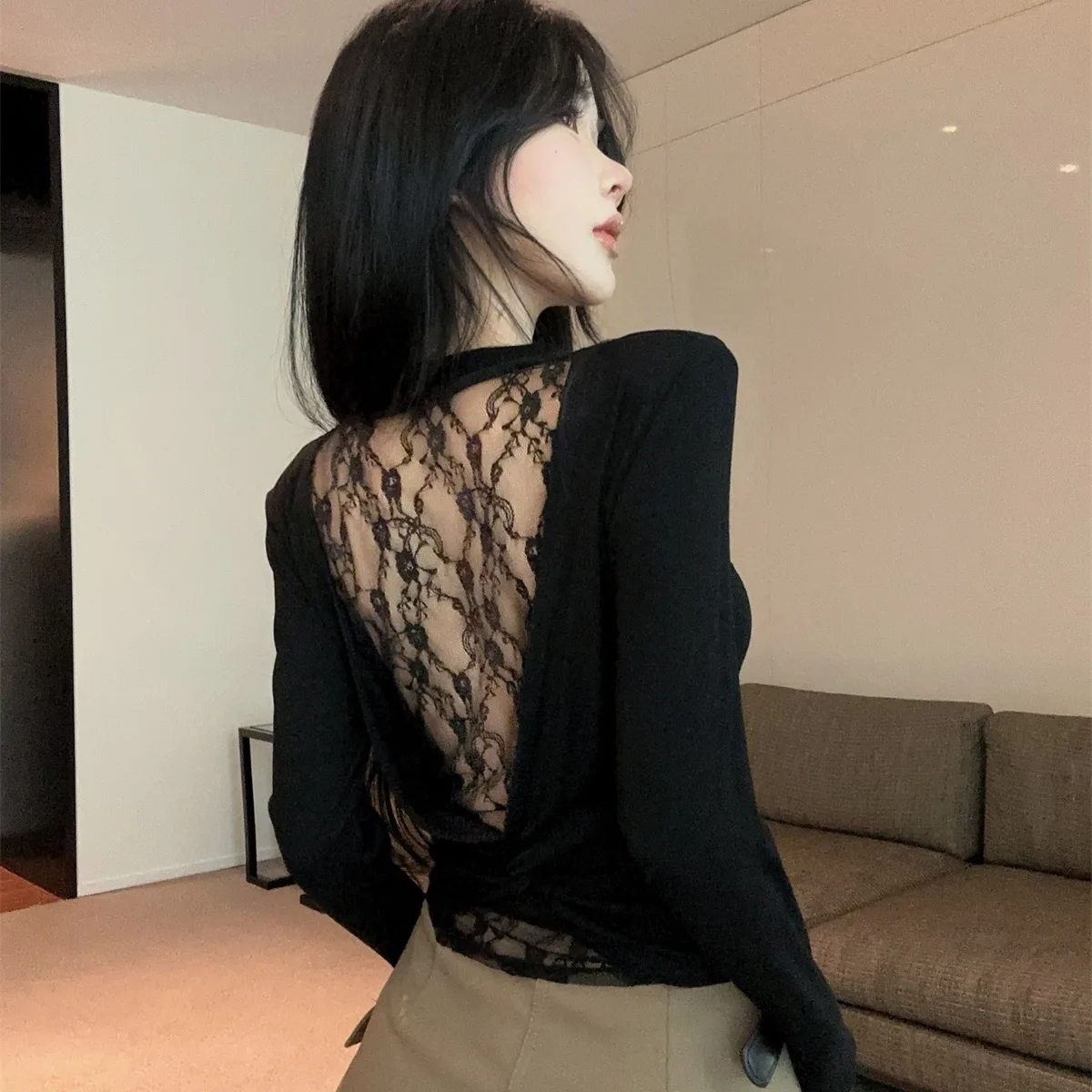 Outono inverno 2025 puro desejo renda splice bal longo sve base irt feminino faion conjunto ort saia sexy sle adulto feminino