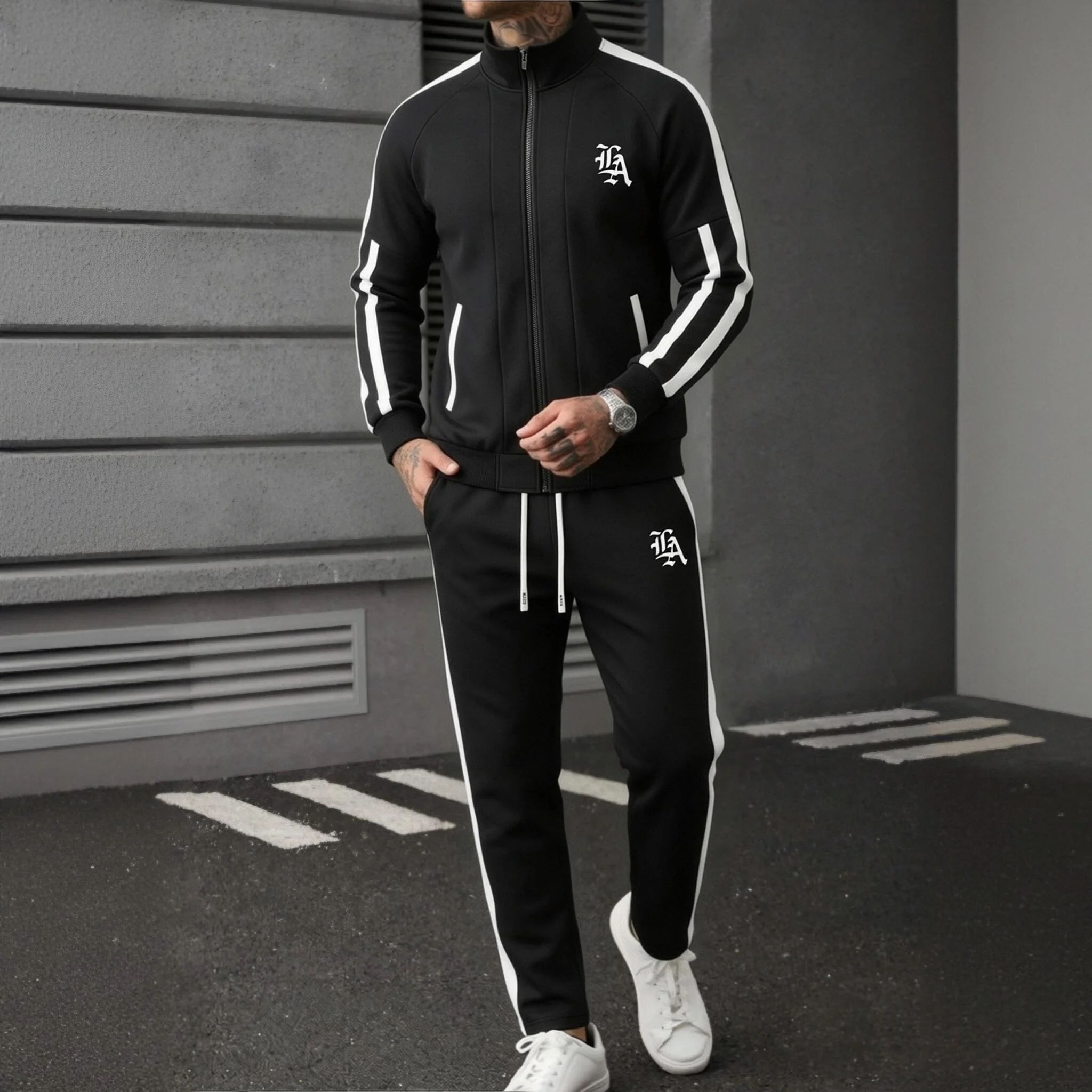Ensemble de survêtement 2 pièc - Streetwear Zipper avis et prix