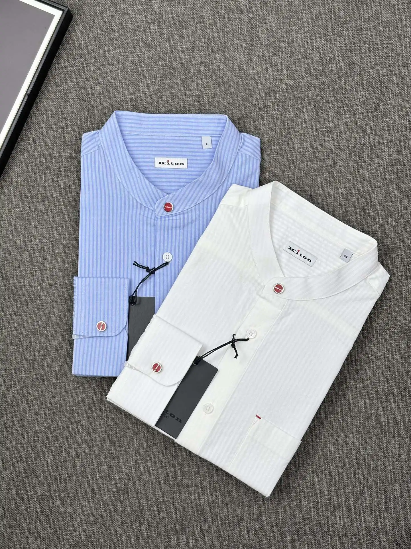 Kiton Striped Business Casual Cotton Long Sleeve Shirt