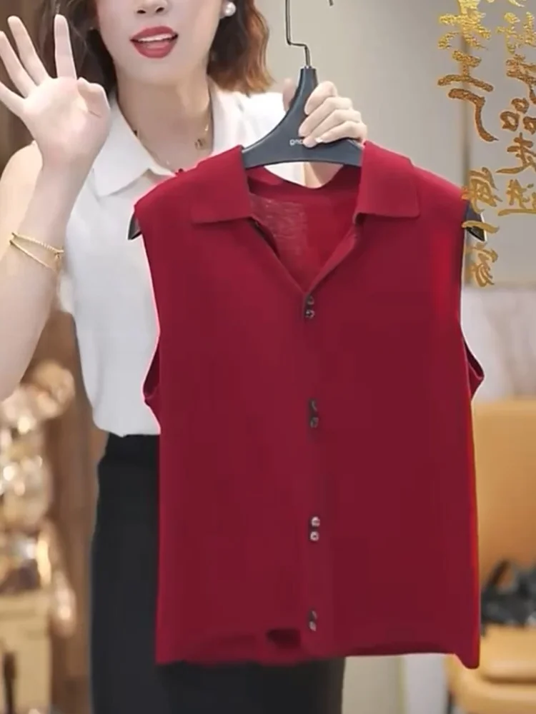 Ele Ne Svel irt Commute Canotta snellente semplice e versatile da donna Faionable Agel Sle Materiale in seta