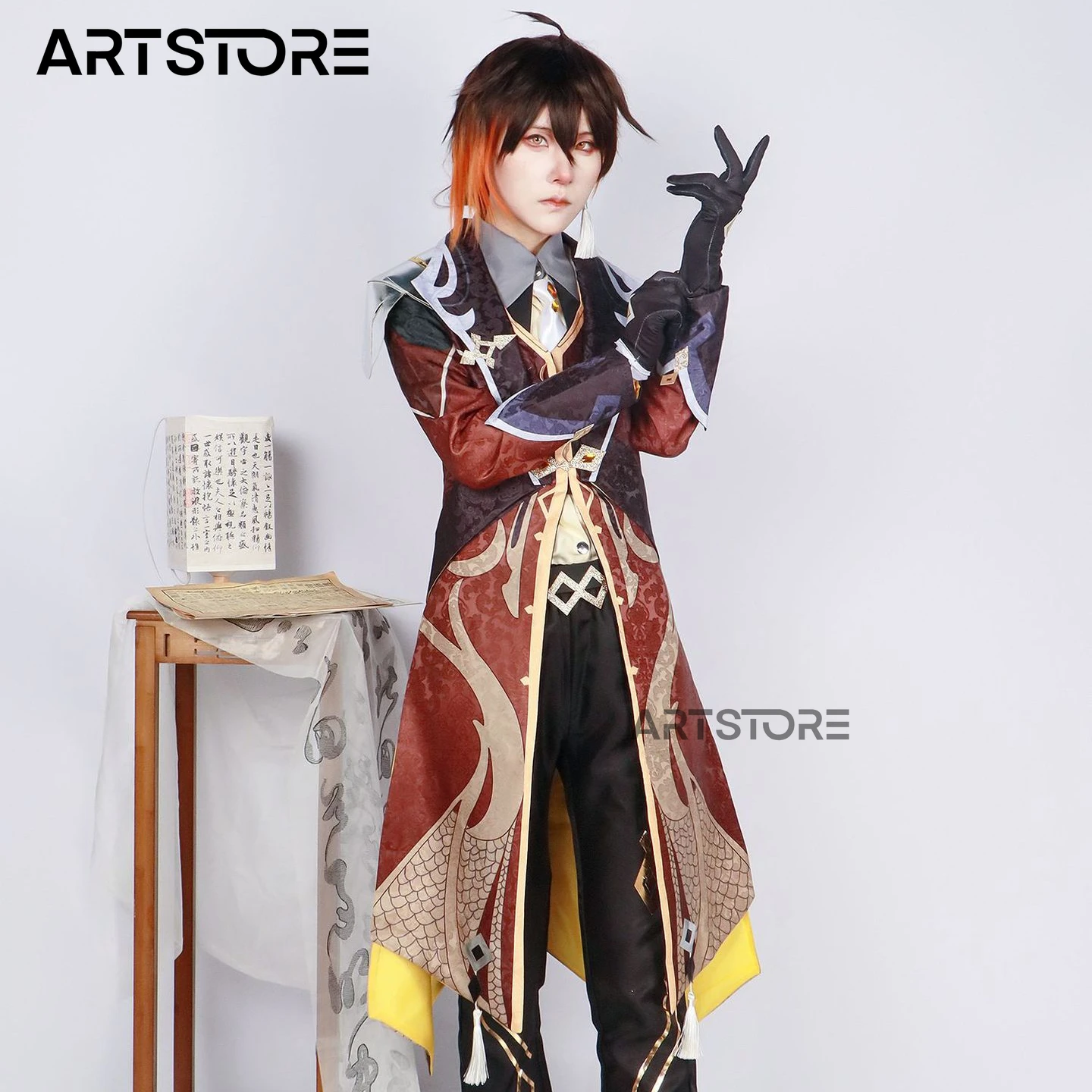 Game Genshinimpact Zhongli Cosplay Costumes Anime Clothes Halloween Costumes for Men Cosplay Uniforms Zhongli Clothes