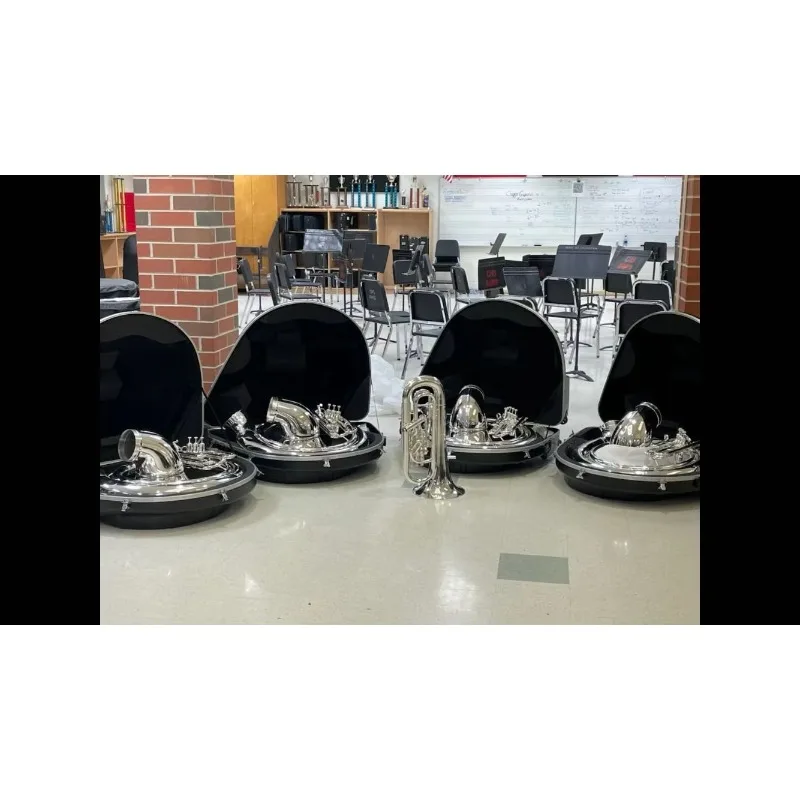 OEM Factory Price High Quality Brass Sousaphone JYSS8000 Trumpet Marching Instruments Master Level Gold Lacquer Tone BB